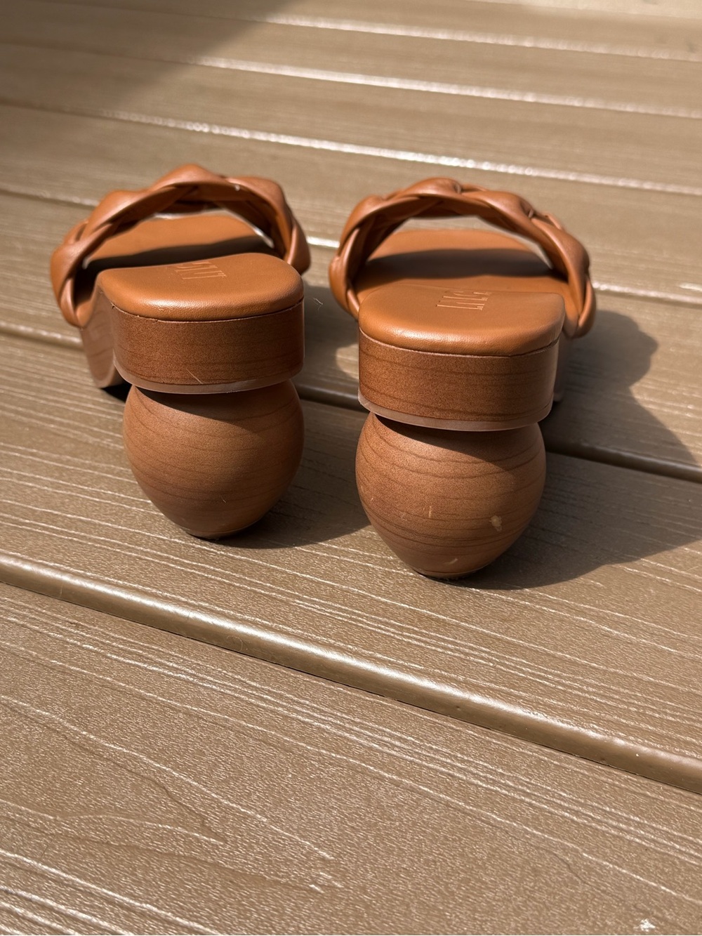 INC International Concepts Tan Braided Slide Mules - Picture 2 of 4